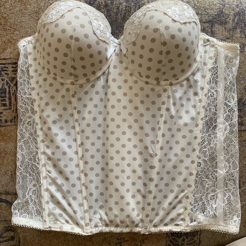 Blush 36b Lingerie bustier ivory corset lace